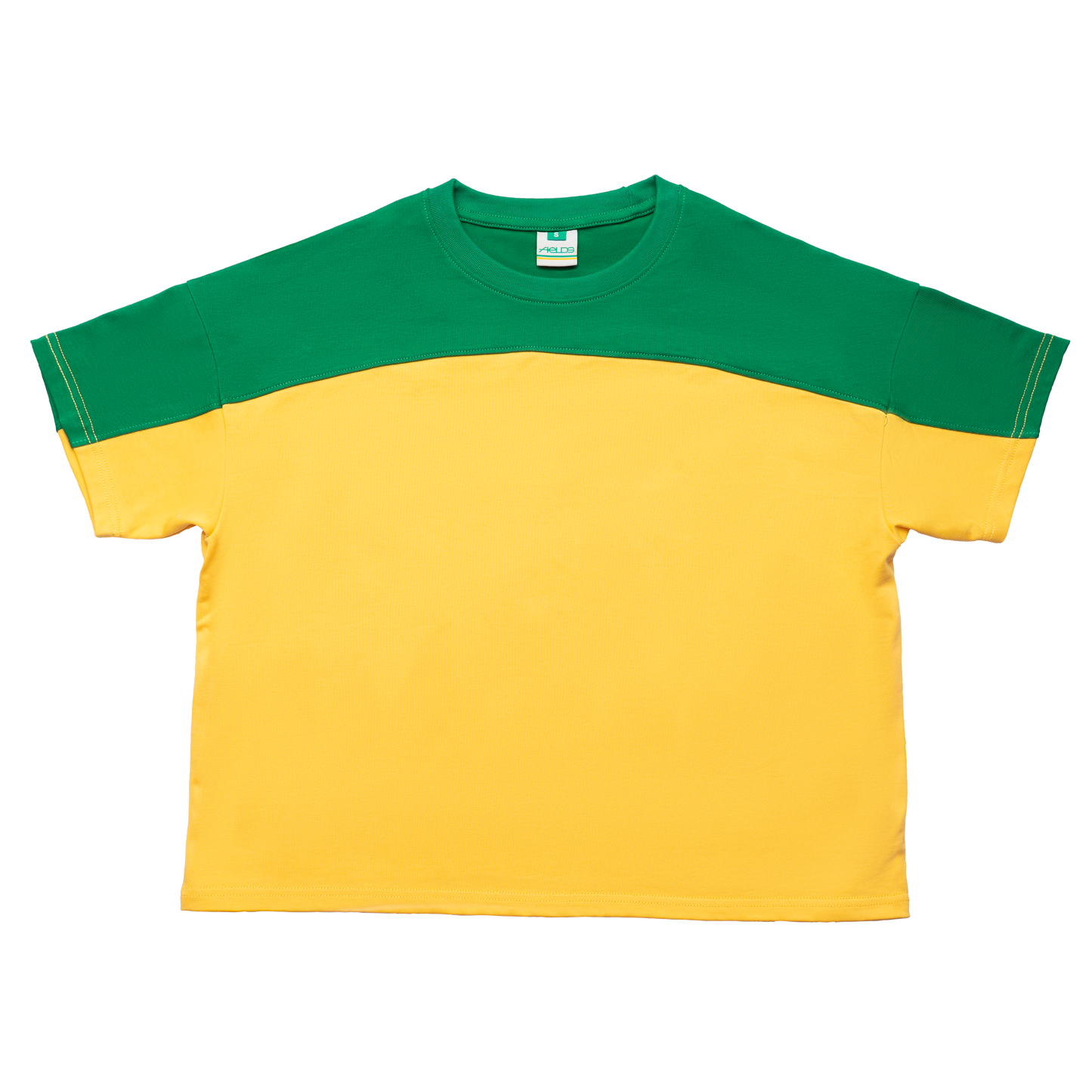 Contrast Tee - Wide (Green & Yellow)